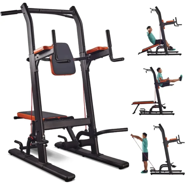 Multifunction Power Tower with Bench & Pull Up Bar - Ultimate Home Gym Equipment