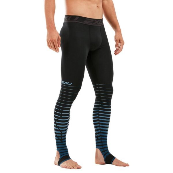 2XU Men's Power Recovery Compression Tights XL - Black/Denim for Ultimate Performance
